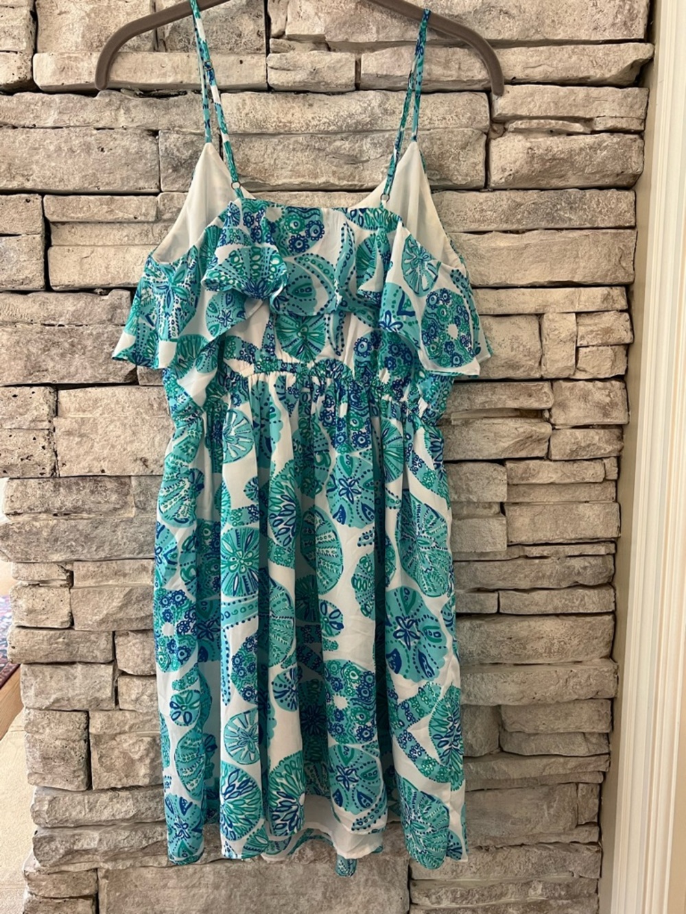 Lilly Pulitzer For Target Teal, Blue & Green Seashell Printed Sundress Size SP - Picture 4 of 6